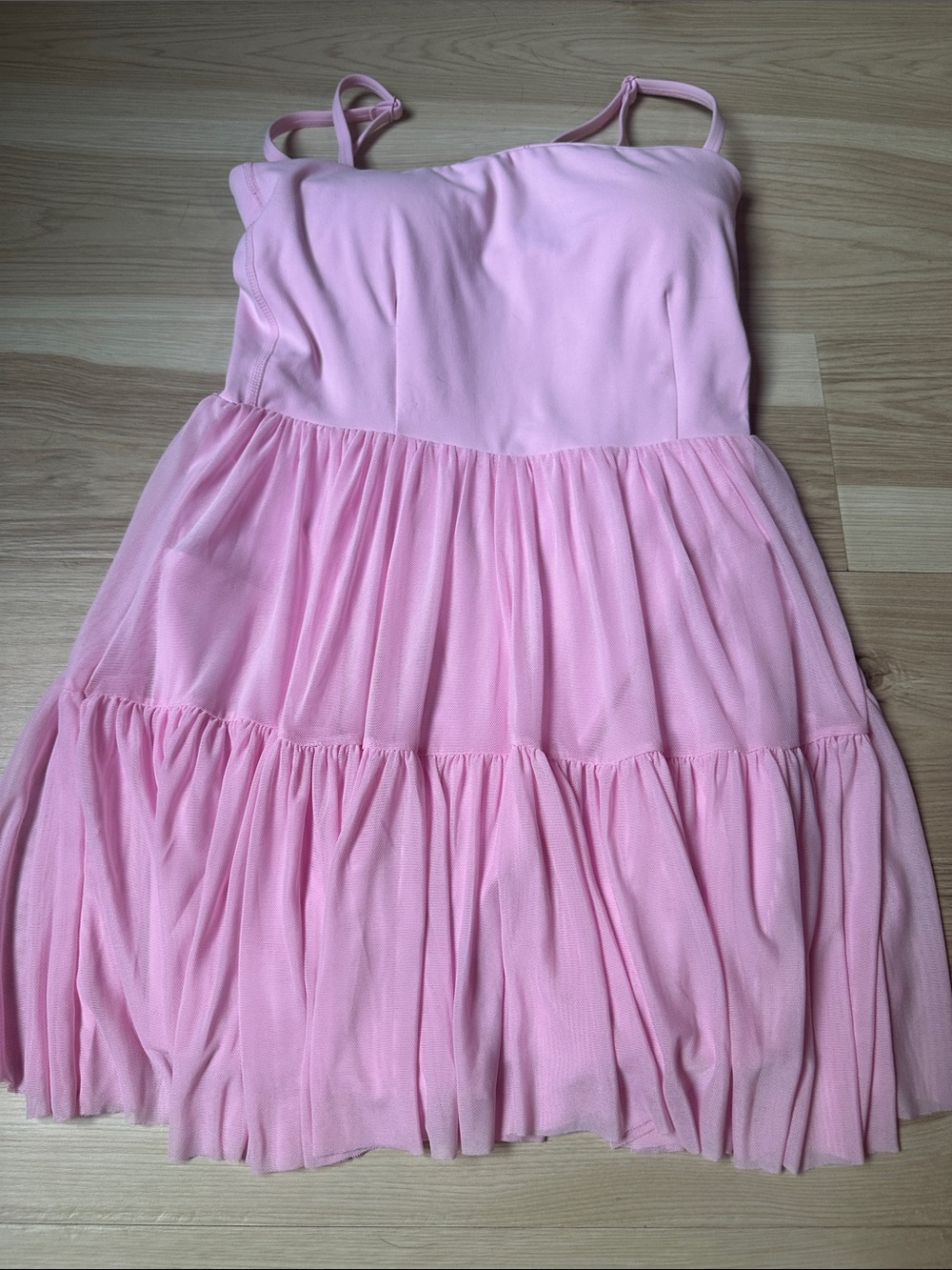 Pink Tiered Mini Dress - Brand: